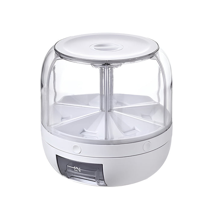 Rotating Cereal Dispenser 4.5kg PP ABS White Space-Saving