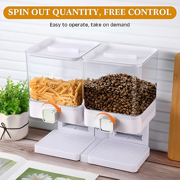 Double Cup Grain Storage Distributor with Spin Dispensers