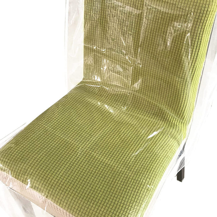 PVC Dining Chair Cover with Backrest Waterproof Transparent Protector