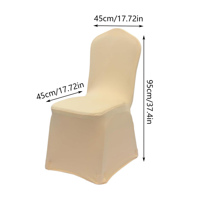4 Pcs Stretch Chair Covers with Straps Polyester Blend