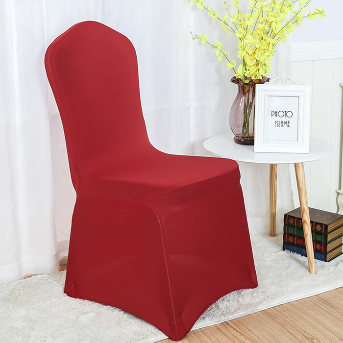 4 Pcs Stretch Chair Covers with Straps Polyester Blend