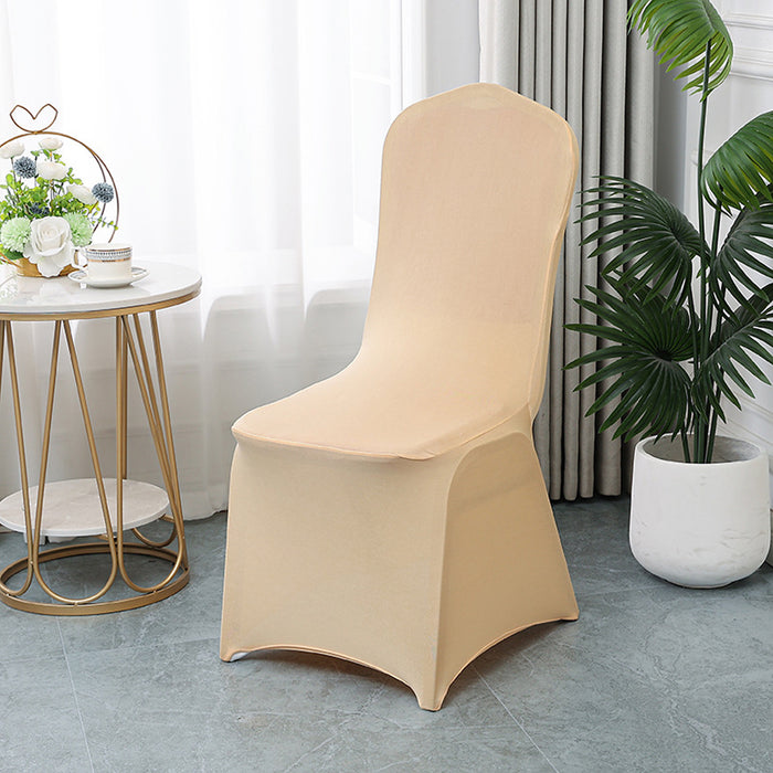 4 Pcs Stretch Chair Covers with Straps Polyester Blend