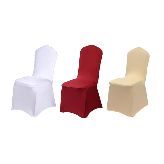 4 Pcs Stretch Chair Covers with Straps Polyester Blend