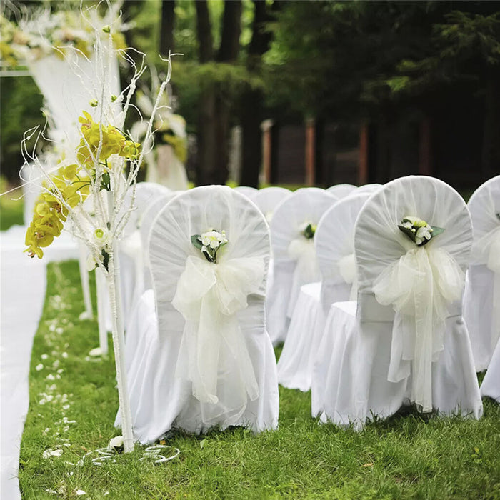 2 Pcs Pleated Chair Skirt Covers with Elastic Fit Seat Protector