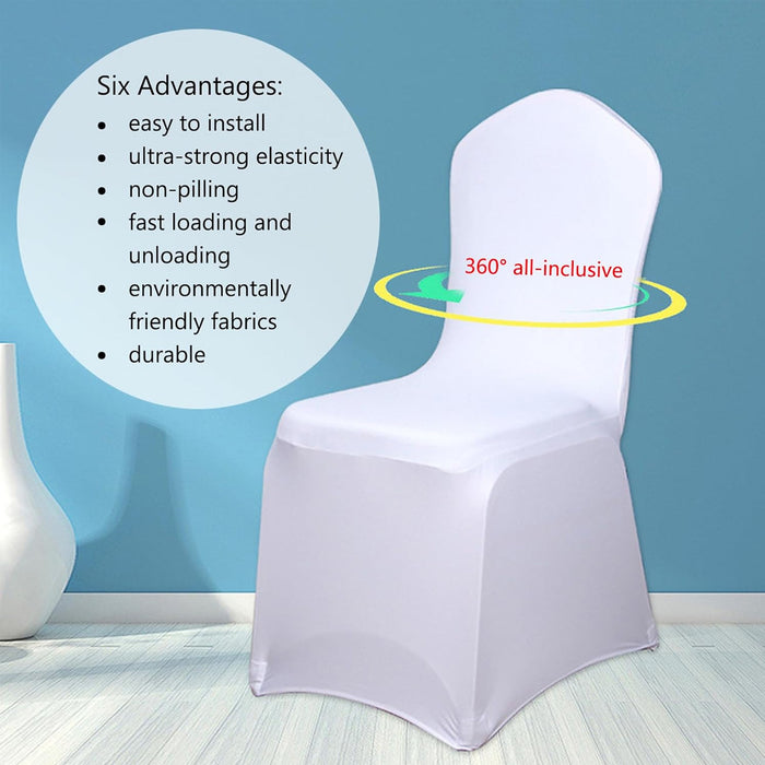 4 Pcs Stretch Chair Covers with Straps Polyester Blend