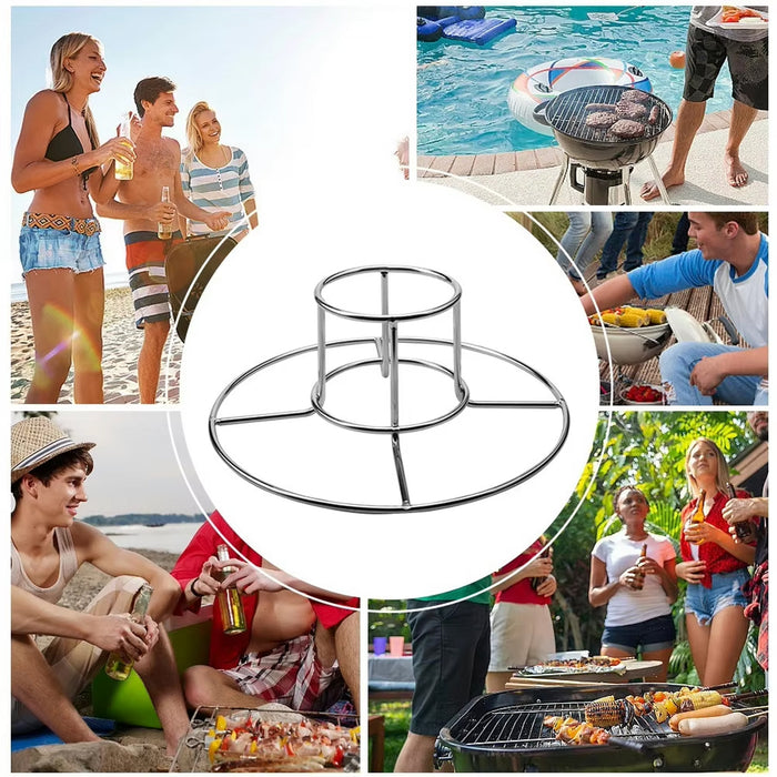 Stainless Steel Folding Chicken Roaster Rack for Grill