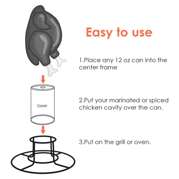 Stainless Steel Folding Chicken Roaster Rack for Grill