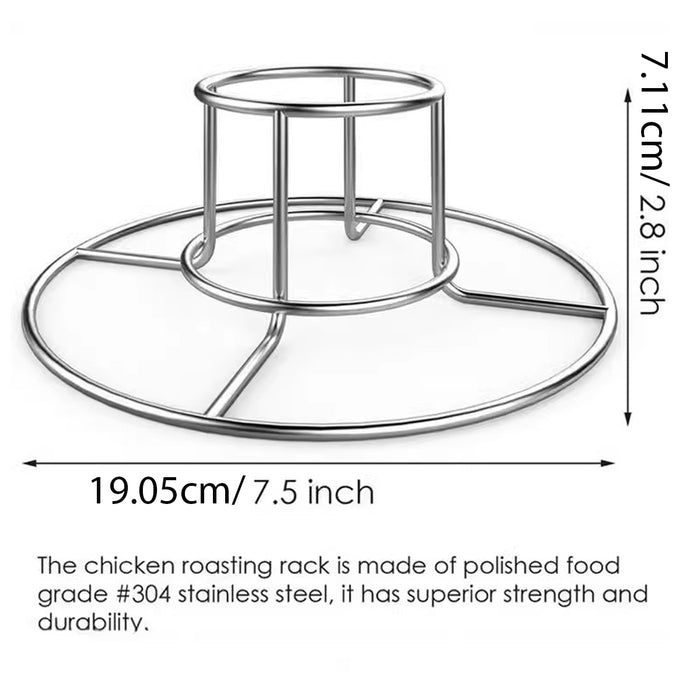 Stainless Steel Folding Chicken Roaster Rack for Grill