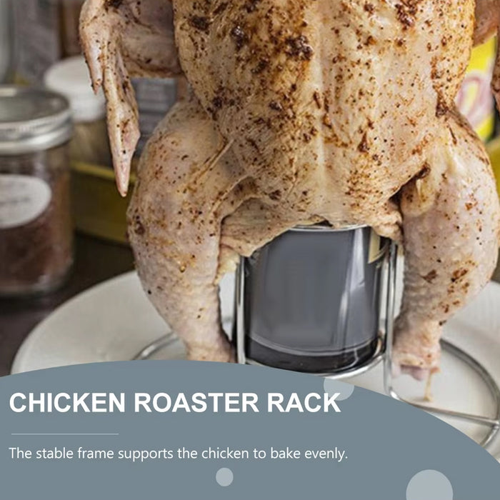 Stainless Steel Folding Chicken Roaster Rack for Grill