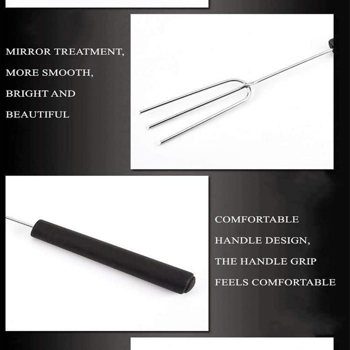 10PCS Chocolate Dipping Fork Set Stainless Steel Dessert Tool