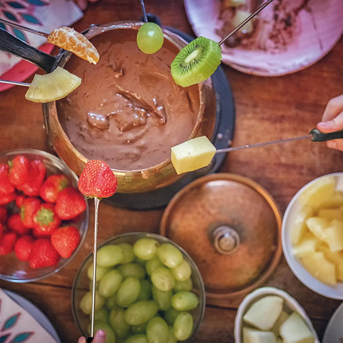 10PCS Chocolate Dipping Fork Set Stainless Steel Dessert Tool