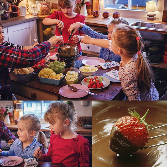 10PCS Chocolate Dipping Fork Set Stainless Steel Dessert Tool