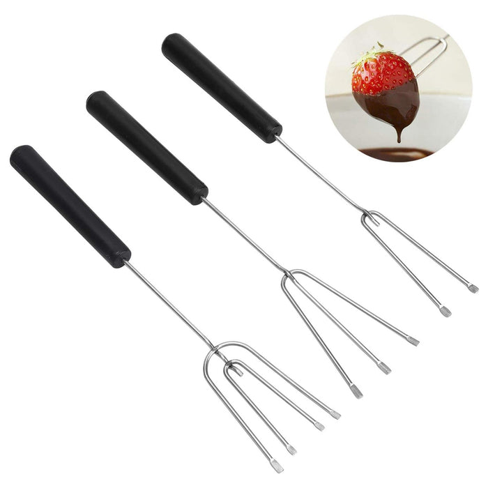 10PCS Chocolate Dipping Fork Set Stainless Steel Dessert Tool