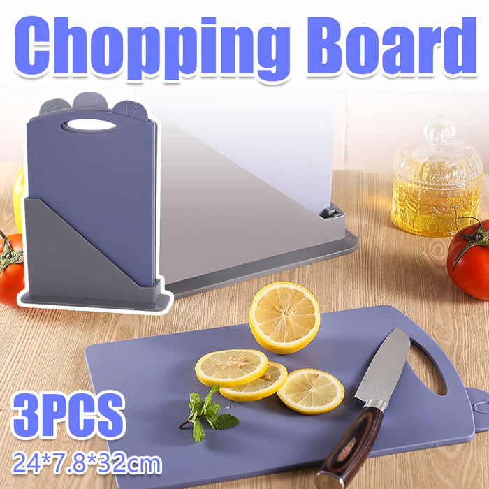 3pcs Classified Cutting Boards Set with Storage Stand