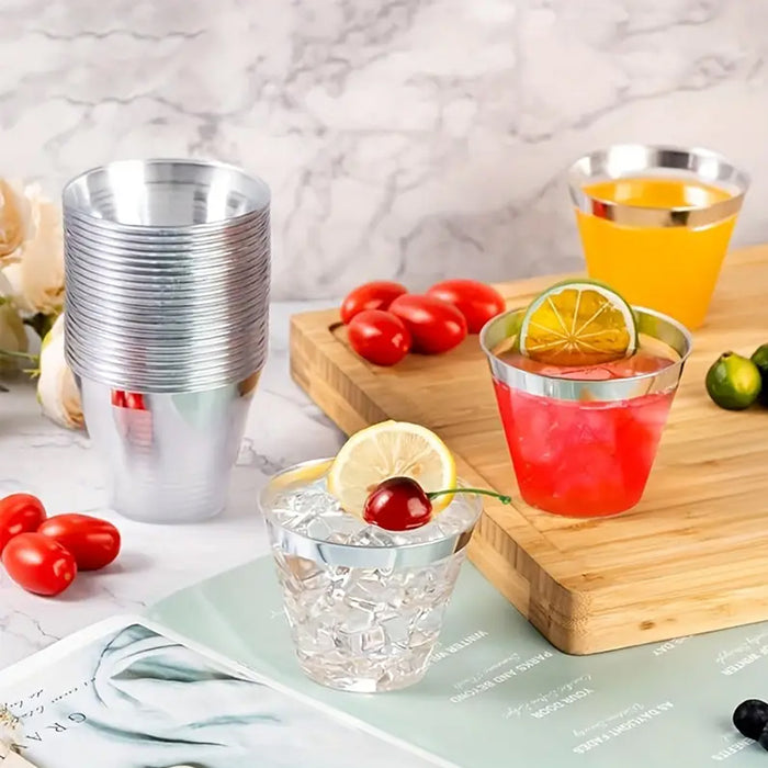 9oz Plastic Cup for Serving Drinks, 100pcs