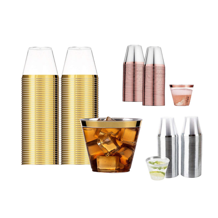 9oz Plastic Cup for Serving Drinks, 100pcs