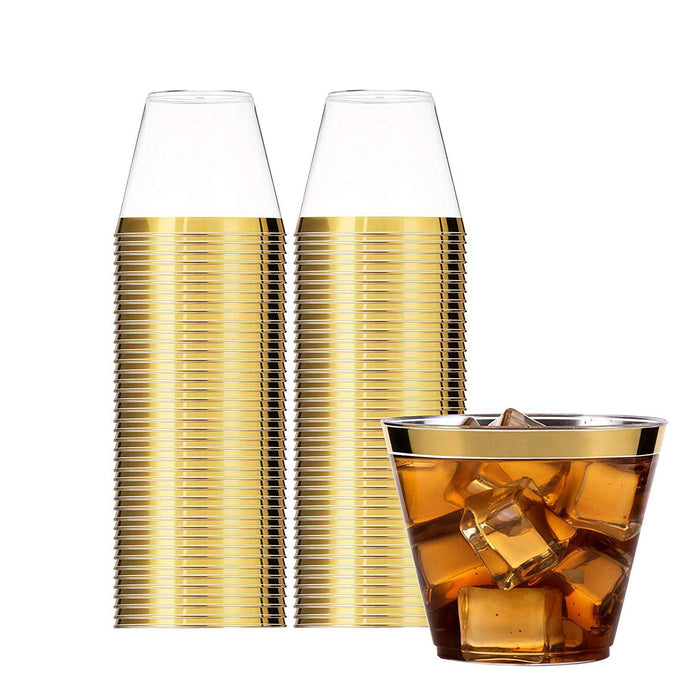 9oz Plastic Cup for Serving Drinks, 100pcs