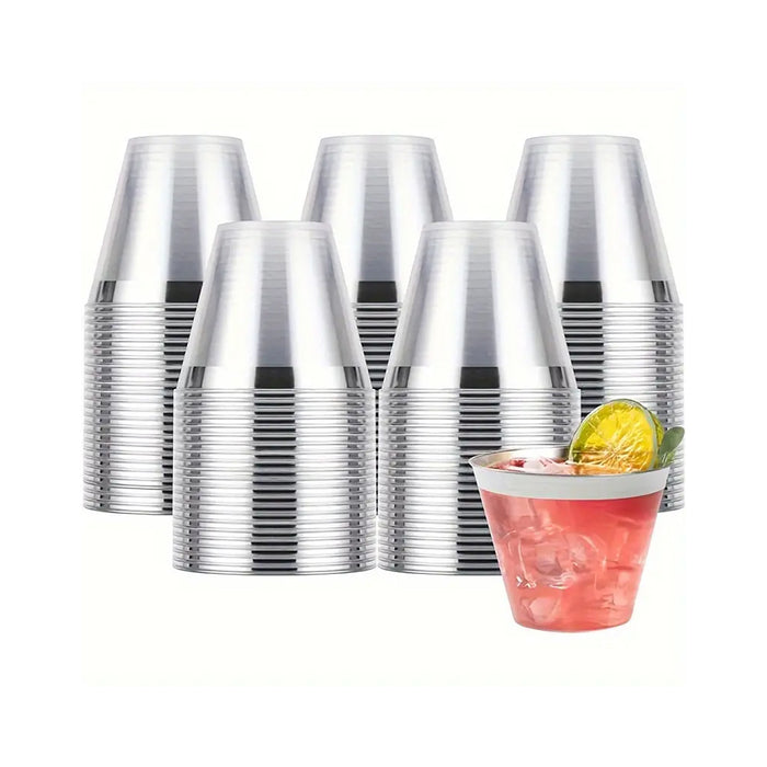 9oz Plastic Cup for Serving Drinks, 100pcs