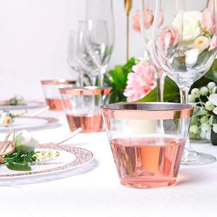 9oz Plastic Cup for Serving Drinks, 100pcs