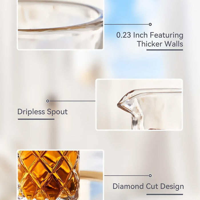 600ml Crystal Cut Cocktail Mixing Cup with Steel Stirrer