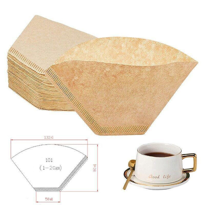 100 Pcs Coffee Filter Paper Wood Colour 80mm 120g