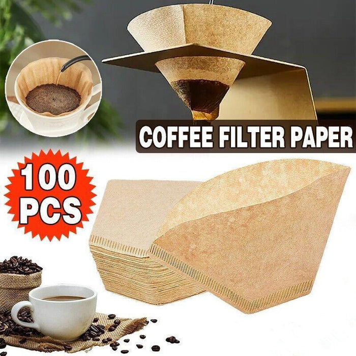 100 Pcs Coffee Filter Paper Wood Colour 80mm 120g
