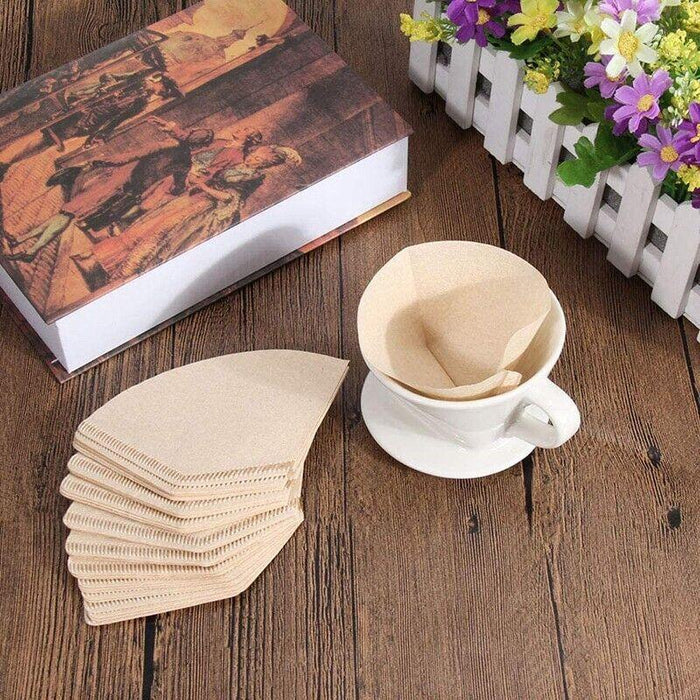 100 Pcs Coffee Filter Paper Wood Colour 80mm 120g
