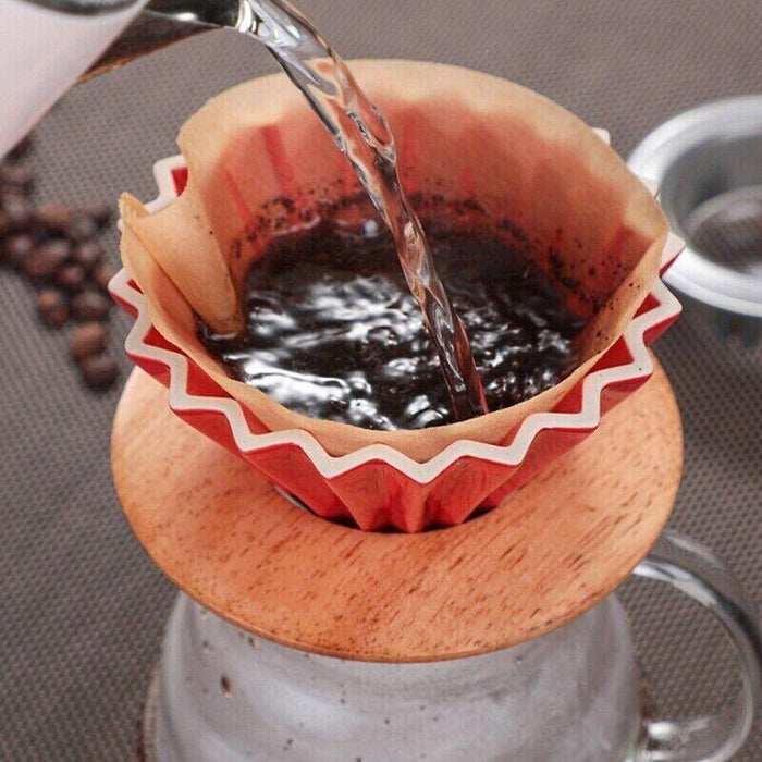 100 Pcs Coffee Filter Paper Wood Colour 80mm 120g