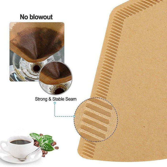 100 Pcs Coffee Filter Paper Wood Colour 80mm 120g