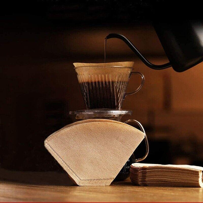 100 Pcs Coffee Filter Paper Wood Colour 80mm 120g