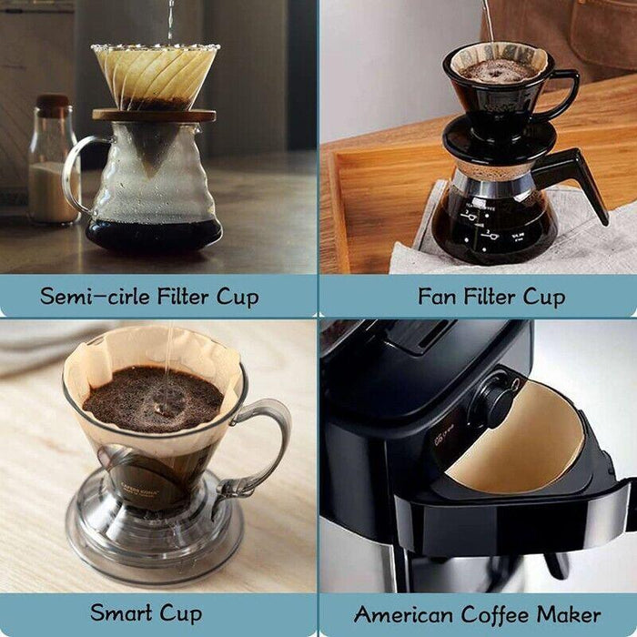 100 Pcs Coffee Filter Paper Wood Colour 80mm 120g