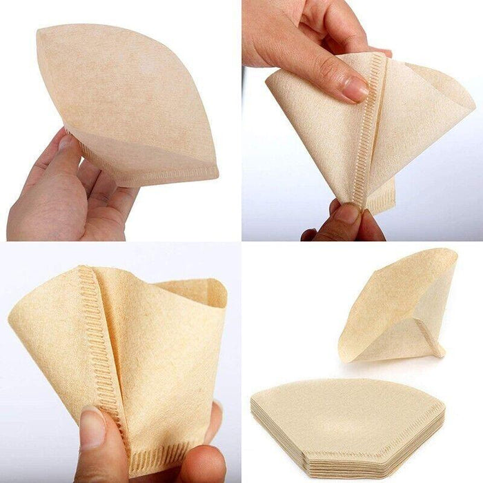 100 Pcs Coffee Filter Paper Wood Colour 80mm 120g