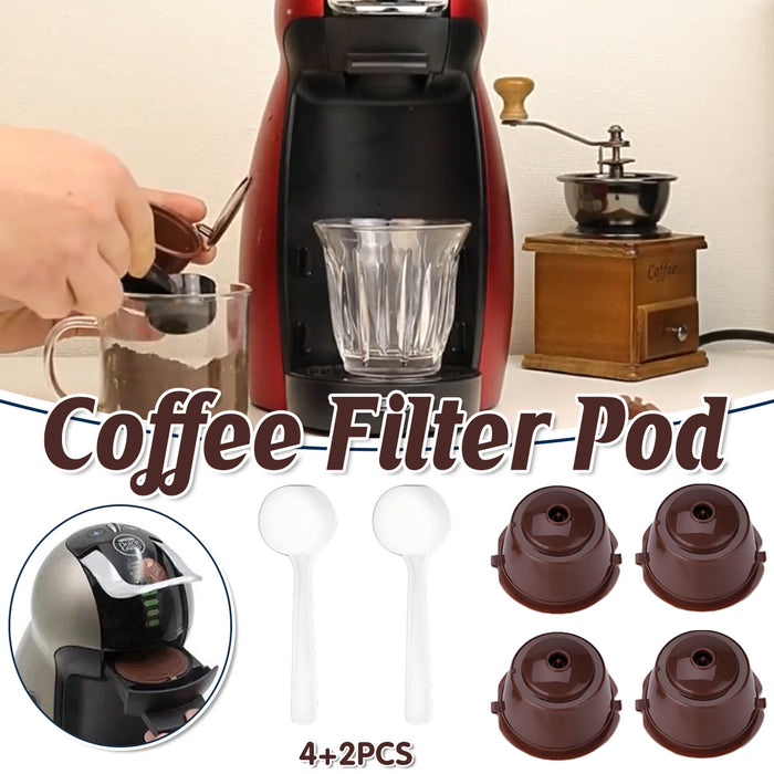 4 Pcs Reusable Dolce Gusto Coffee Capsules Food Grade PP