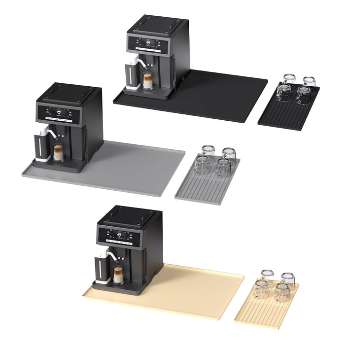 Coffee Maker Silicone Mat Set Non-Slip Countertop Protector Large 61 x 40.5 cm Small 40 x 19 cm