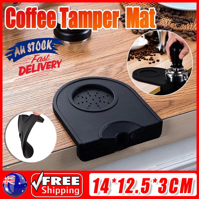 Coffee Tamper Silicone Corner Mat Food-Grade BPA Free 14 x 12.5 cm