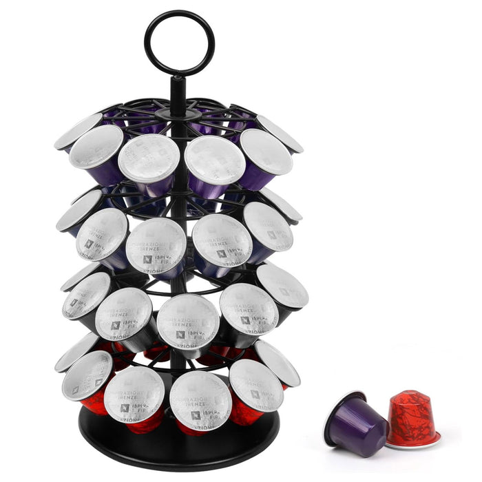 Coffee Capsule Organiser 40 Capacity Rotating Metal Stand
