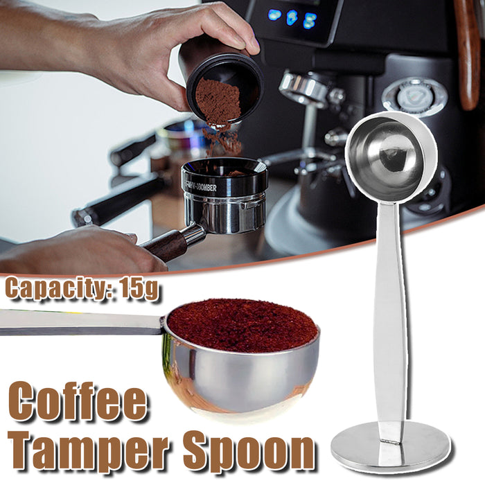 2-in-1 Coffee Measuring Spoon 15ml Stainless Steel Tamper