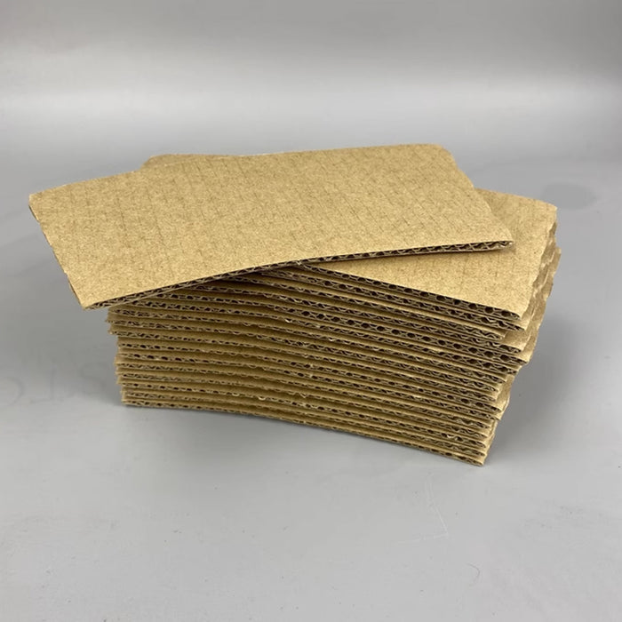 200 Pcs Kraft Paper Cup Sleeves Corrugated 8cm 9cm