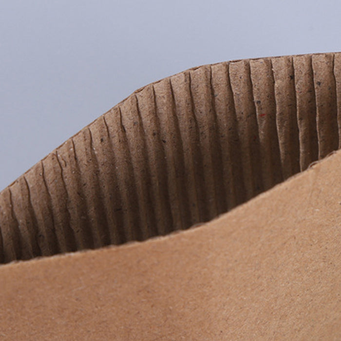 200 Pcs Kraft Paper Cup Sleeves Corrugated 8cm 9cm