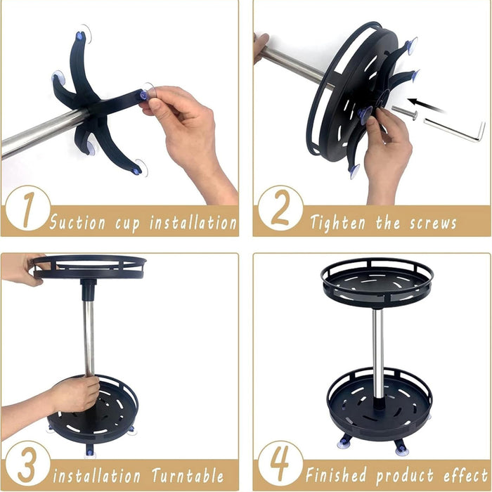 Kitchen Rotating Spice Rack Double or Triple Layer Countertop