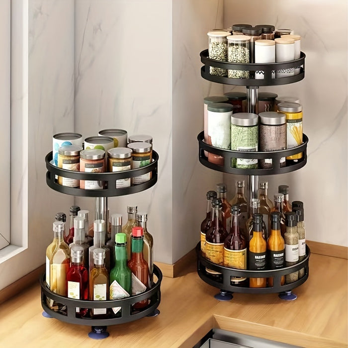 Kitchen Rotating Spice Rack Double or Triple Layer Countertop