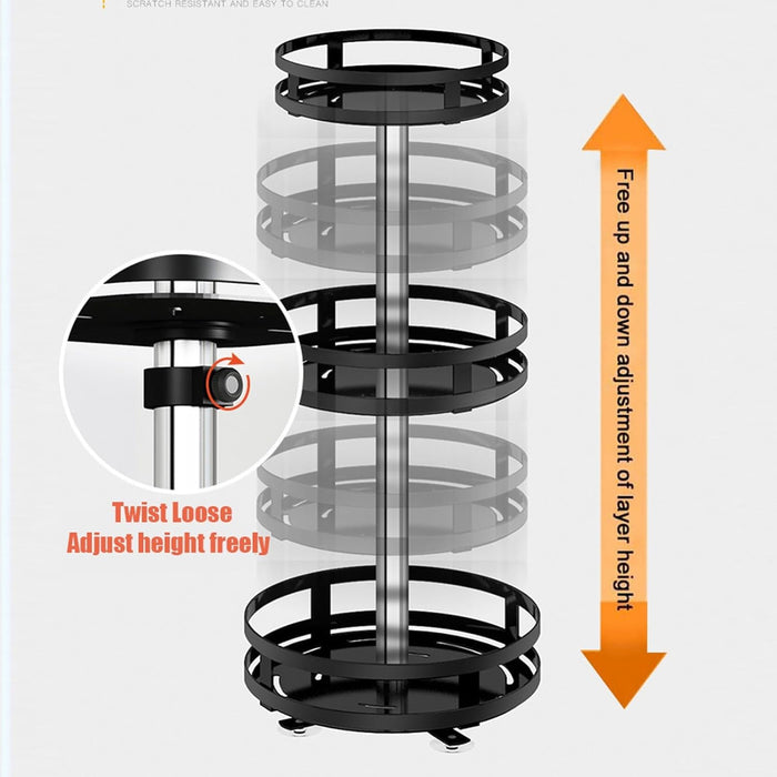Kitchen Rotating Spice Rack Double or Triple Layer Countertop