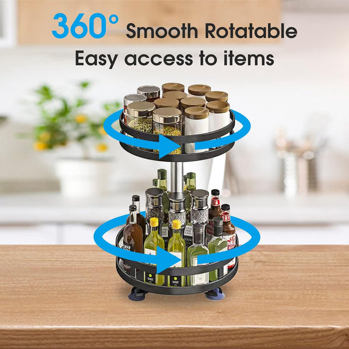 Kitchen Rotating Spice Rack Double or Triple Layer Countertop