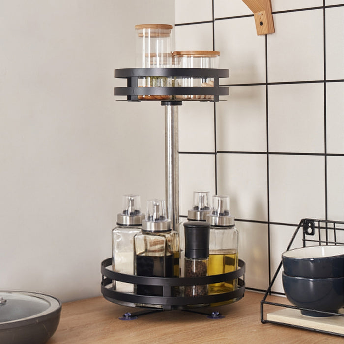 Kitchen Rotating Spice Rack Double or Triple Layer Countertop
