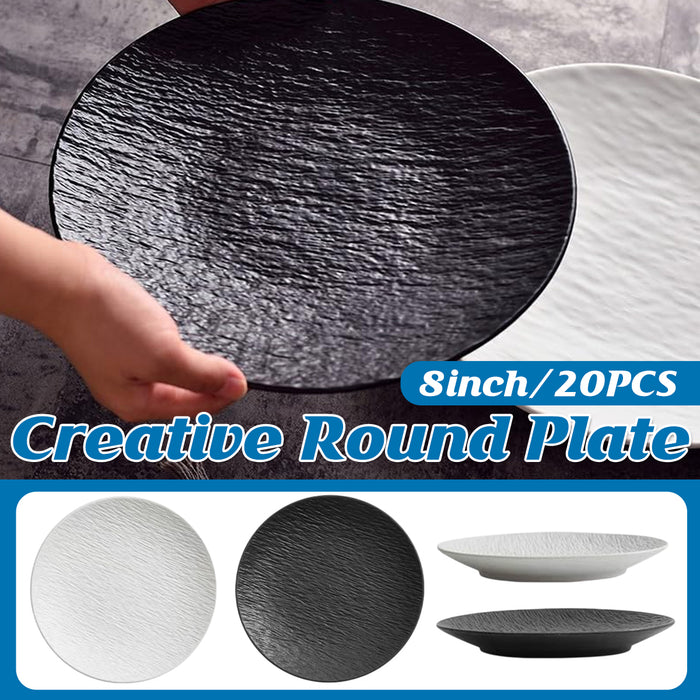 20PCS Creative Dessert Plates Set 10 Inch Round Plates