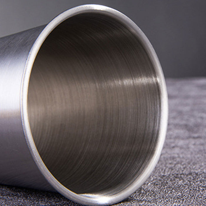 4PCS Stainless Steel Mug Set Portable Travel Cups Durable Drinking Coffee Mugs