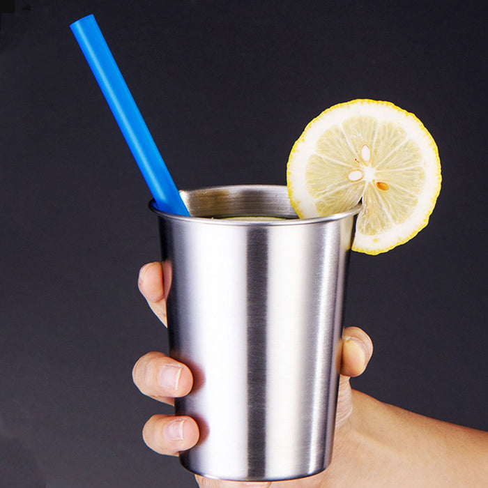 4PCS Stainless Steel Mug Set Portable Travel Cups Durable Drinking Coffee Mugs