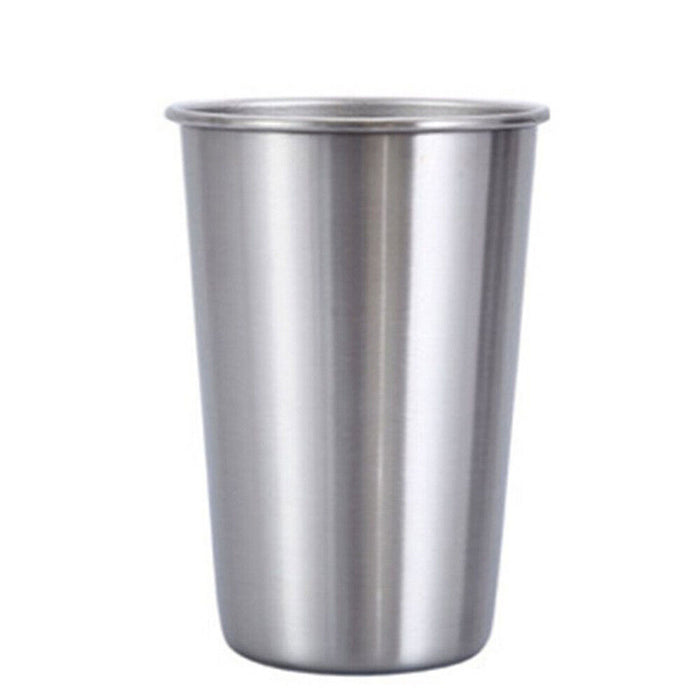 4PCS Stainless Steel Mug Set Portable Travel Cups Durable Drinking Coffee Mugs