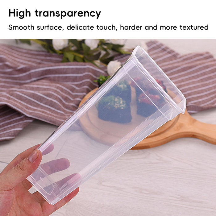 50 Pcs Fruit Tea Cups with Lids Forks 650ml 960ml PP
