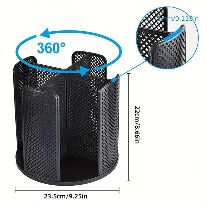4 Compartment Rotating Cup Holder For 10oz–16oz Cups